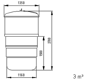 3000 LT Yarı Yeraltı Çöp Konteyneri